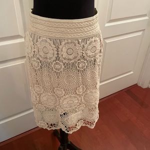 Ivory crochet skirt